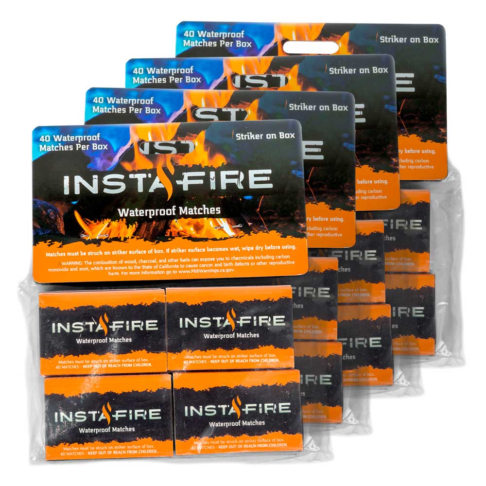 Pack of 12 Waterproof Matches (4 in each pack) by InstaFire