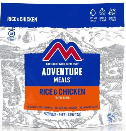 Mountain House Rice & Chicken mylar pouch