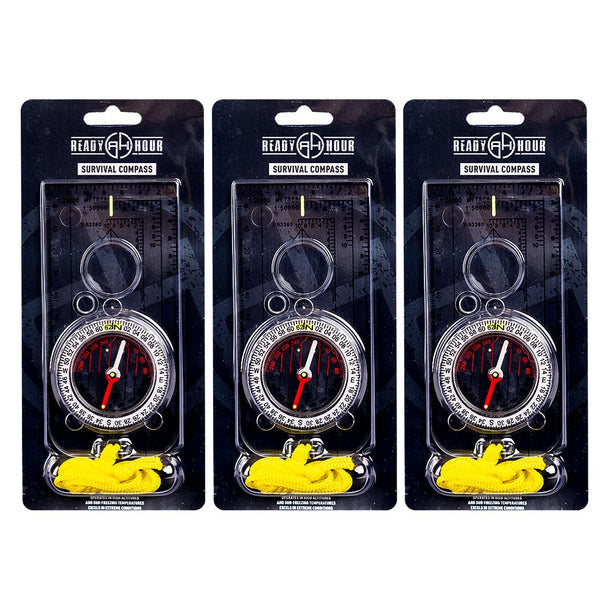 Pack of 18 Survival Compass by Ready Hour