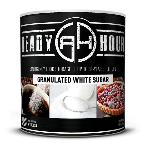 Pack of 6 Ready Hour Granulated White Sugar #10 can (595 servings)