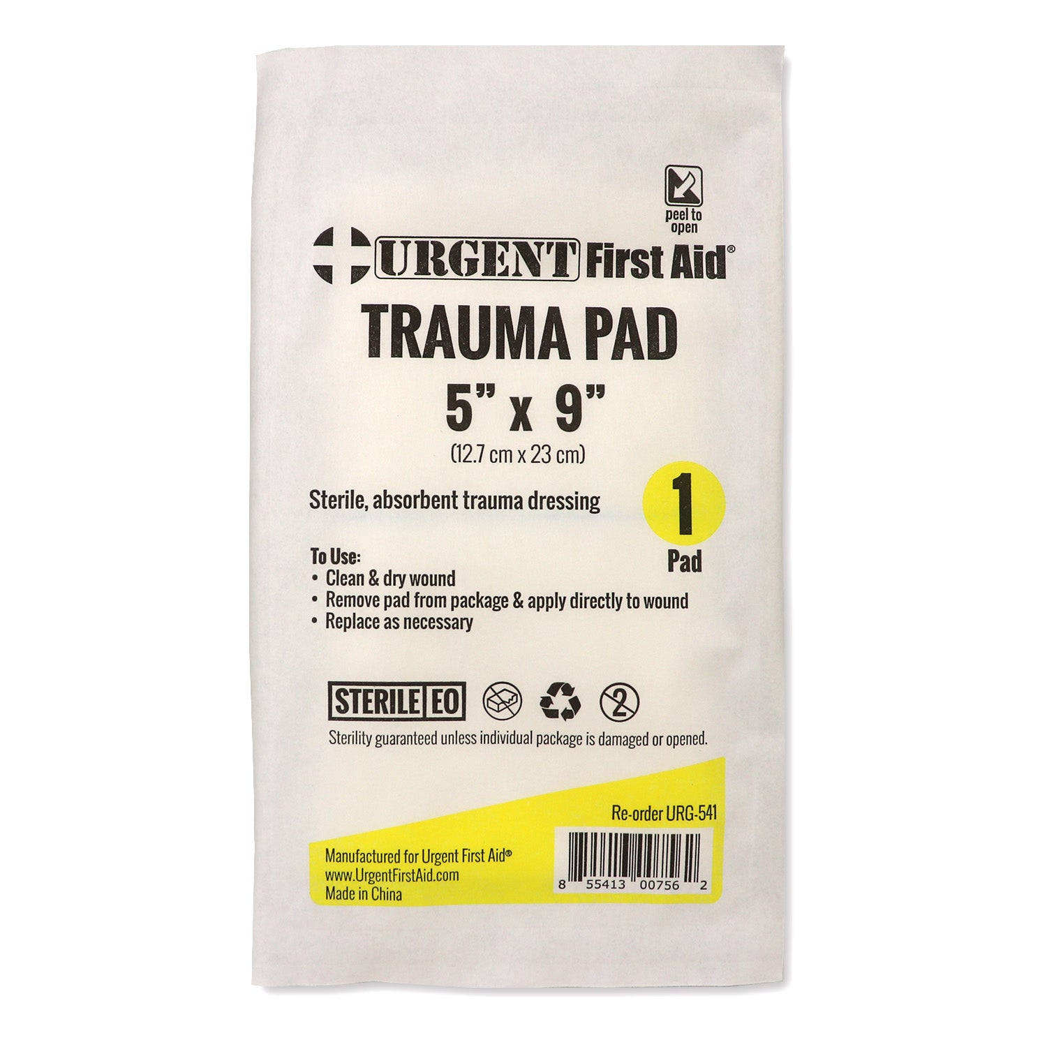 Trauma Dressing Pad 5 x 9, Sterile