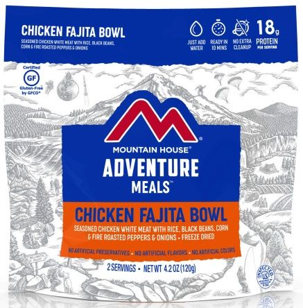 Mountain House Chicken Fajita Bowl mylar pouch