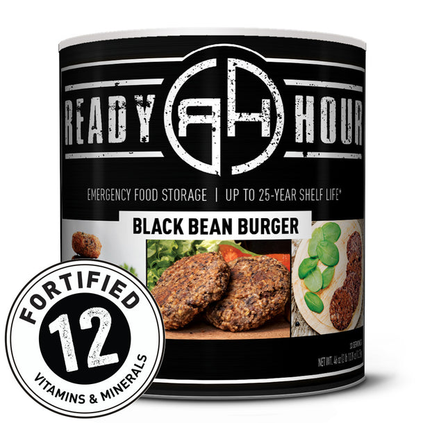 Pack of 6 Ready Hour Black Bean Burger #10 can (38 servings)