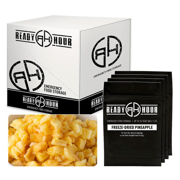 Ready Hour Freeze-Dried Pineapple Case Pack (32 servings, 4 pk)