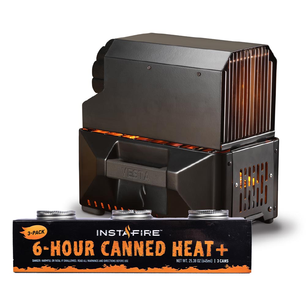 VESTA Self-Powered Indoor Space Heater and Stove (Compact, Off-Grid, Emergency)