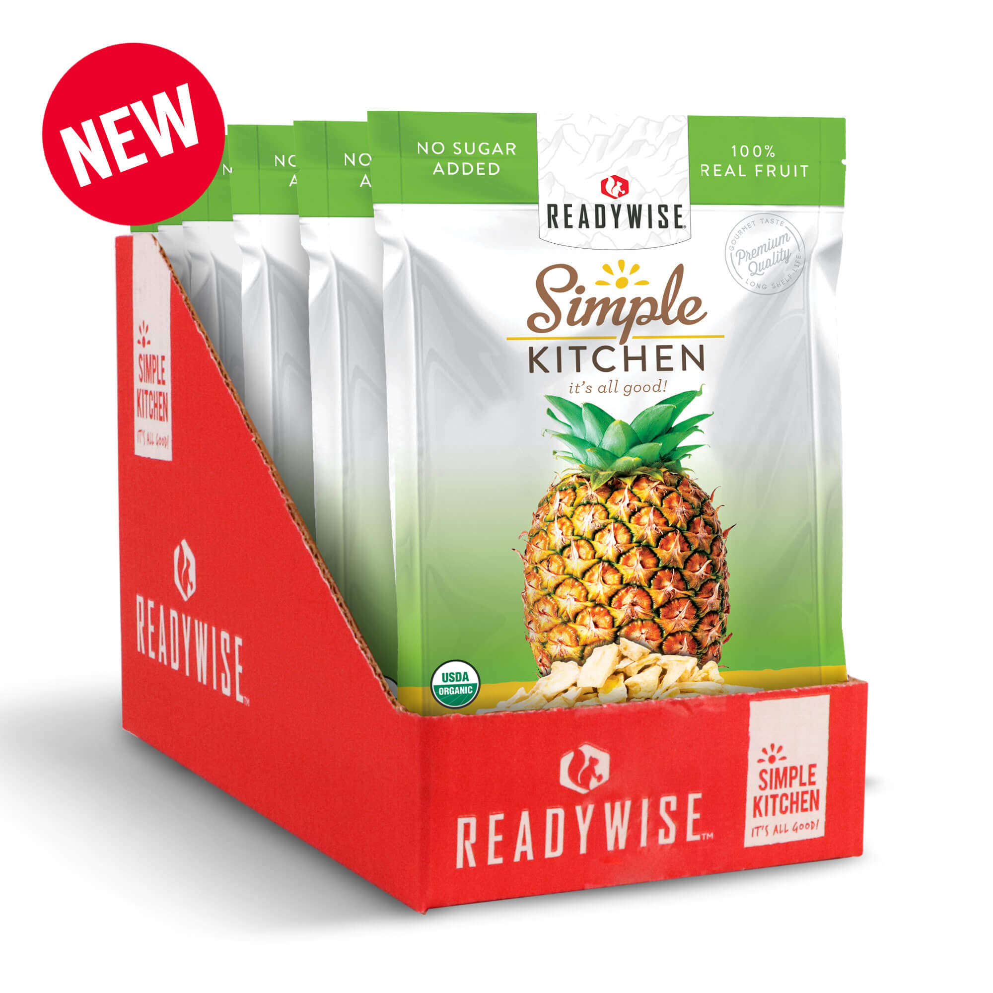 6 CT Case Simple Kitchen Organic FD Pineapple