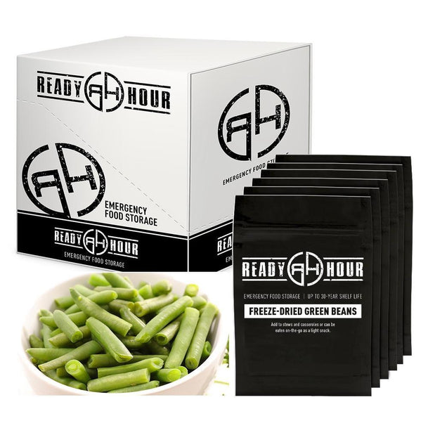 Ready Hour Freeze-Dried Green Beans Case Pack (48 servings, 6 pk)