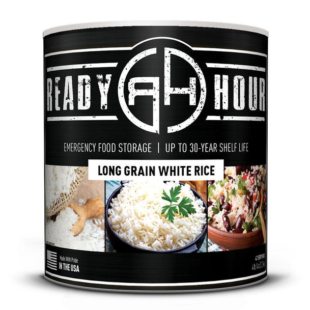 Pack of 6 Ready Hour Long Grain White Rice #10 can (47 servings)