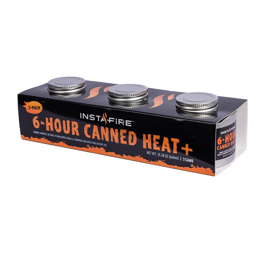 Pack of 8 Canned Heat+ & Cooking Fuel (3-Pack) by InstaFire