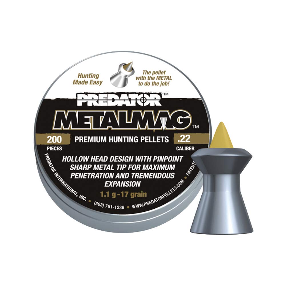 Predator Polymag Metalmag .22 Cal. 17 Grain WGT 200pcs Pellet (1009-01-200)