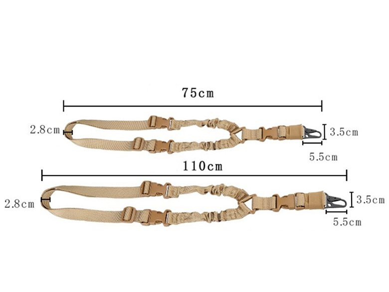 Heavy Duty Tactical Single Point Rifle Sling with QD Buckle