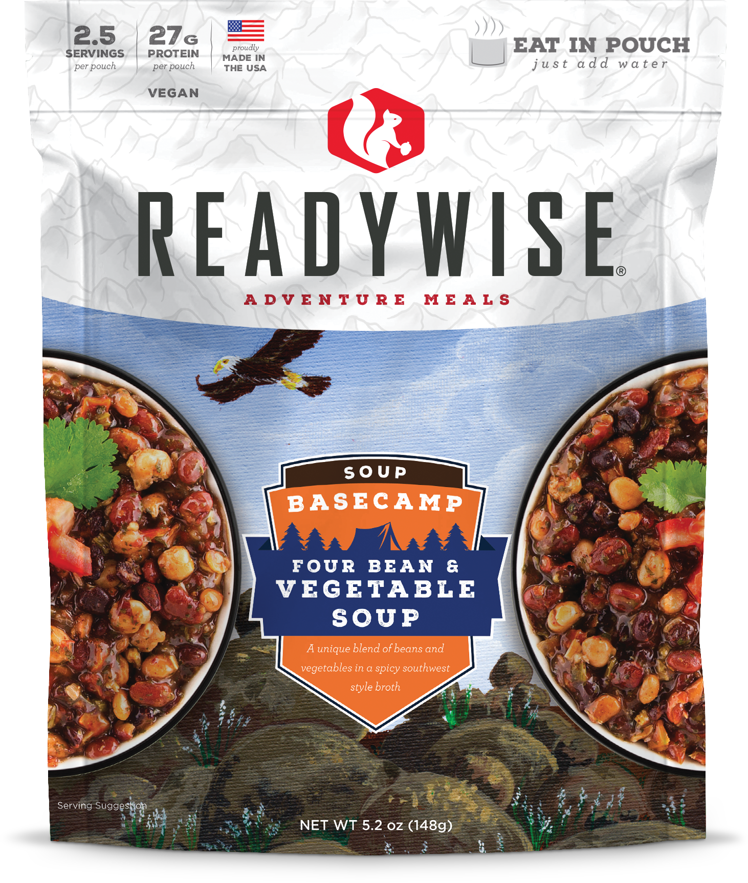 6 CT Case Basecamp Four Bean & Vegetable Soup