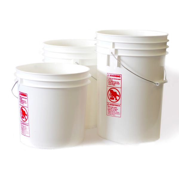 Plastic Bucket w/Gasket Lid - 5 gallon