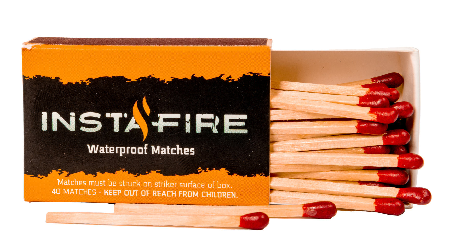 Pack of 12 Waterproof Matches (4 in each pack) by InstaFire