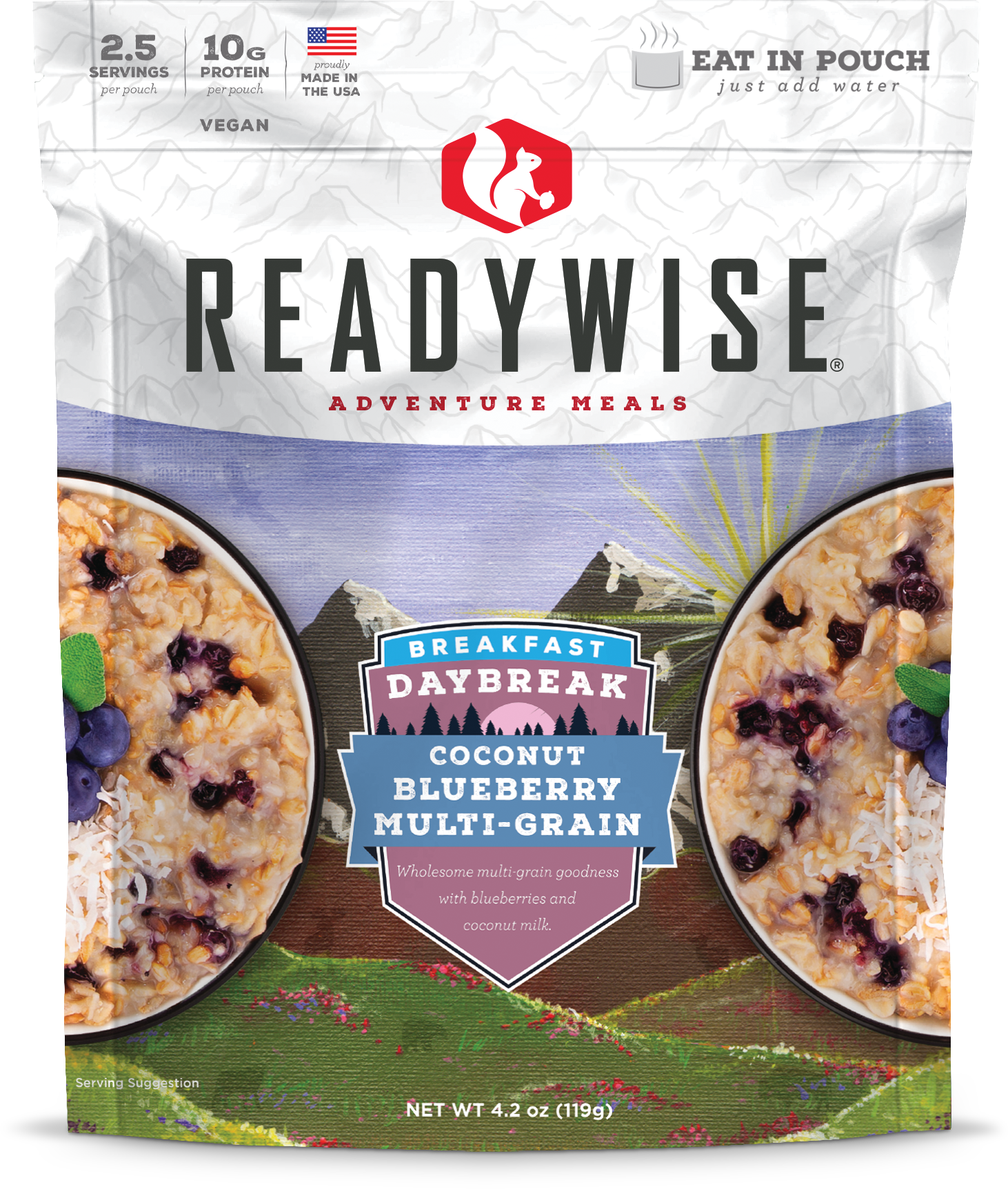 6 CT Case Daybreak Coconut Blueberry Multi-grain