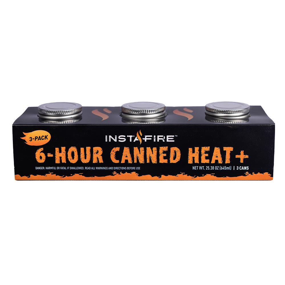 Pack of 8 Canned Heat+ & Cooking Fuel (3-Pack) by InstaFire