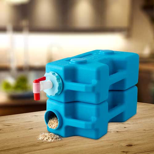 AquaBrick® Portable Food and Water Storage Containers – 2 Bricks & Spigot