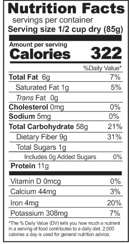 Steel Cut Oats 33 lb 5 gal SP