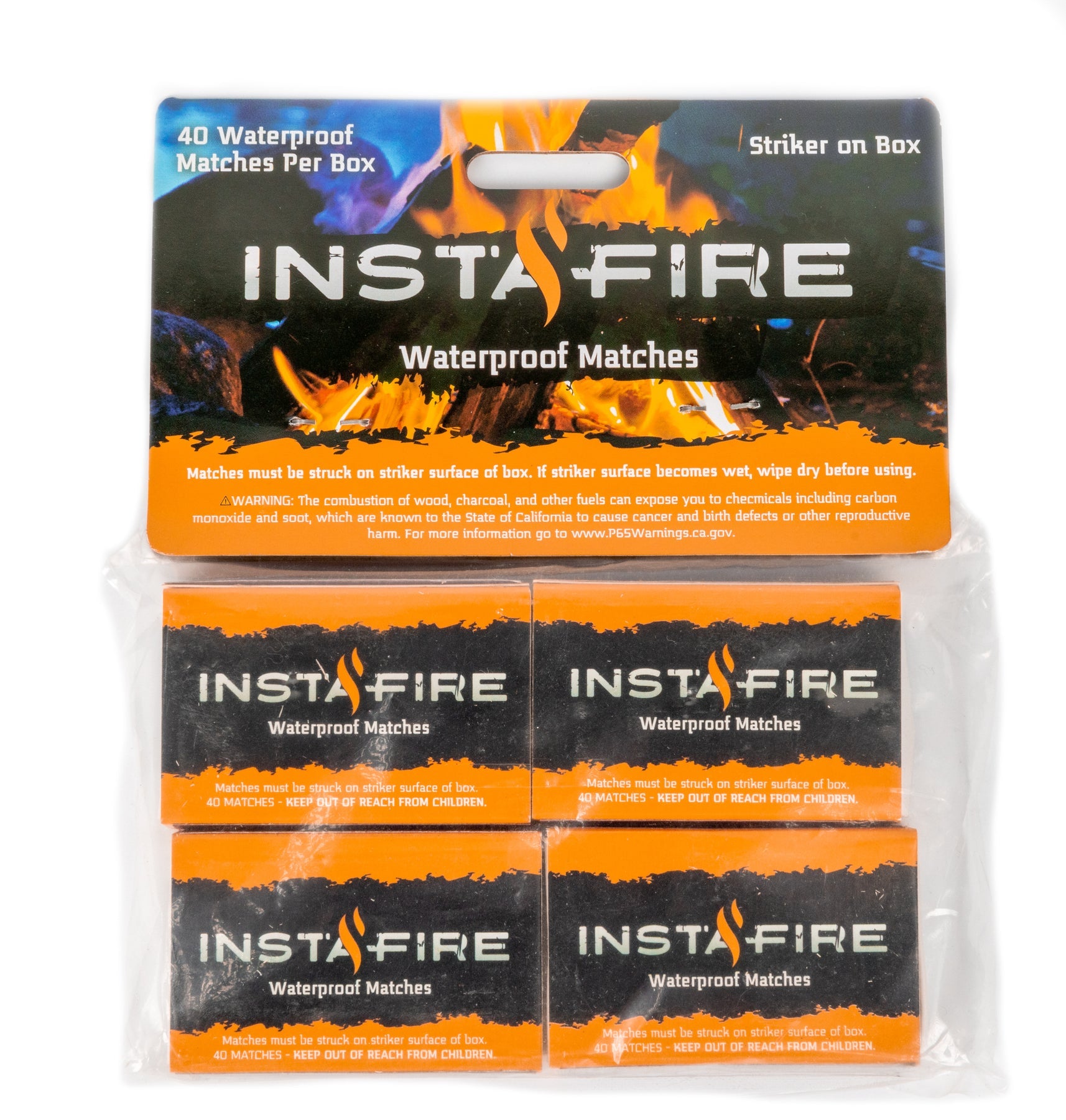 Pack of 12 Waterproof Matches (4 in each pack) by InstaFire