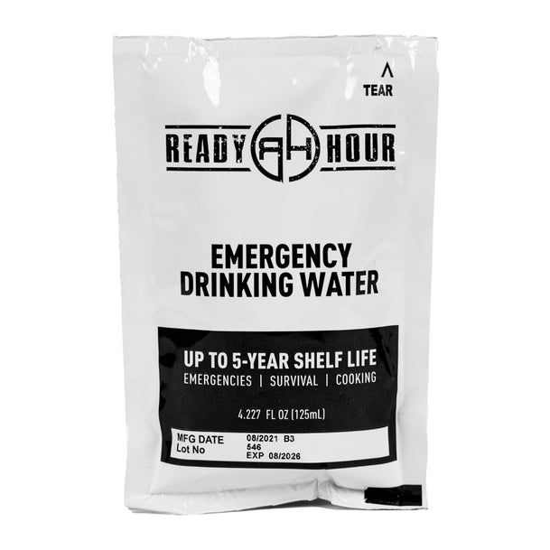 Pack of 6 Ready Hour Emergency Water Pouch Case (64 pouches in each pack)