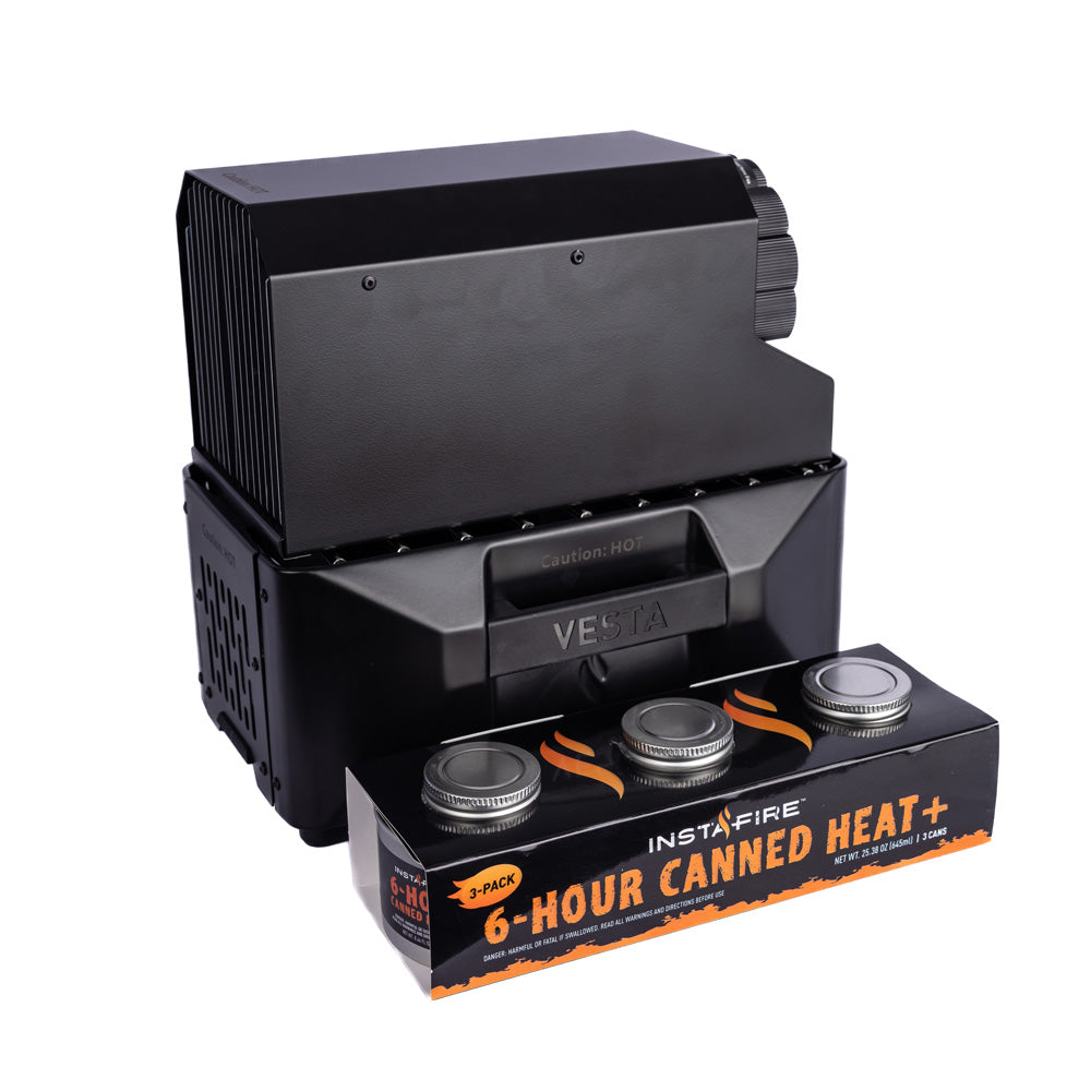 VESTA Self-Powered Indoor Space Heater and Stove (Compact, Off-Grid, Emergency)