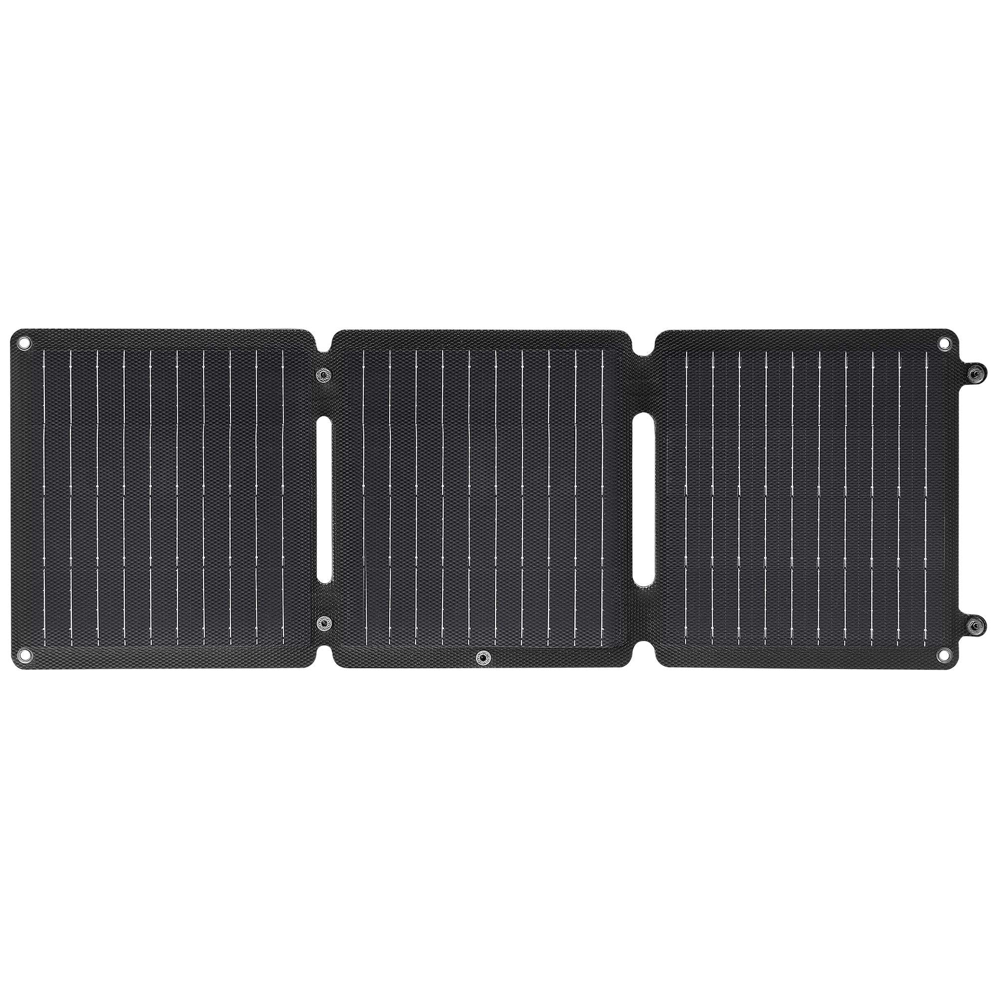 Preppi Solar Laptop & Phone Charger foldable portable solar panel with USB-A and USB-C ports for outdoor and emergency use