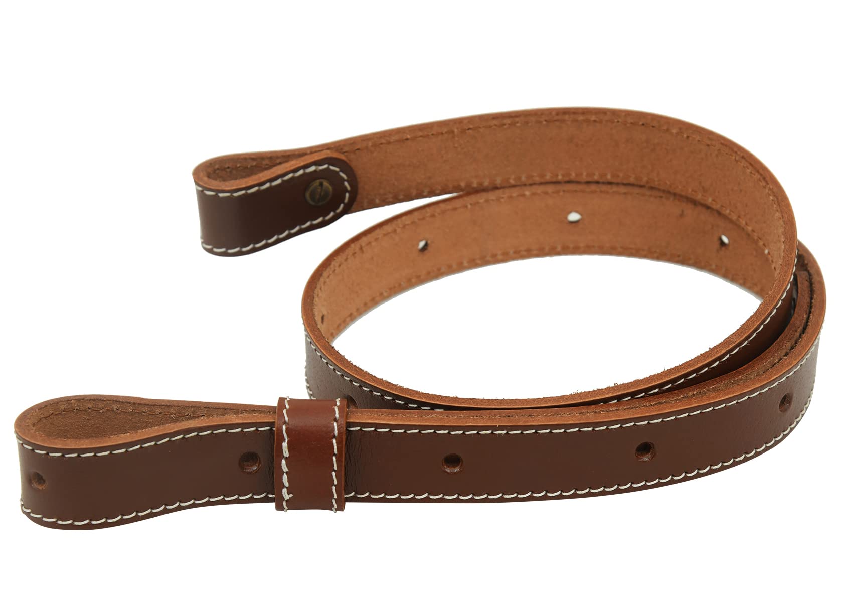 Leather Rifle Sling Genuine Vintage Brown Crazy Horse Gun Strap Stitched 1" inch