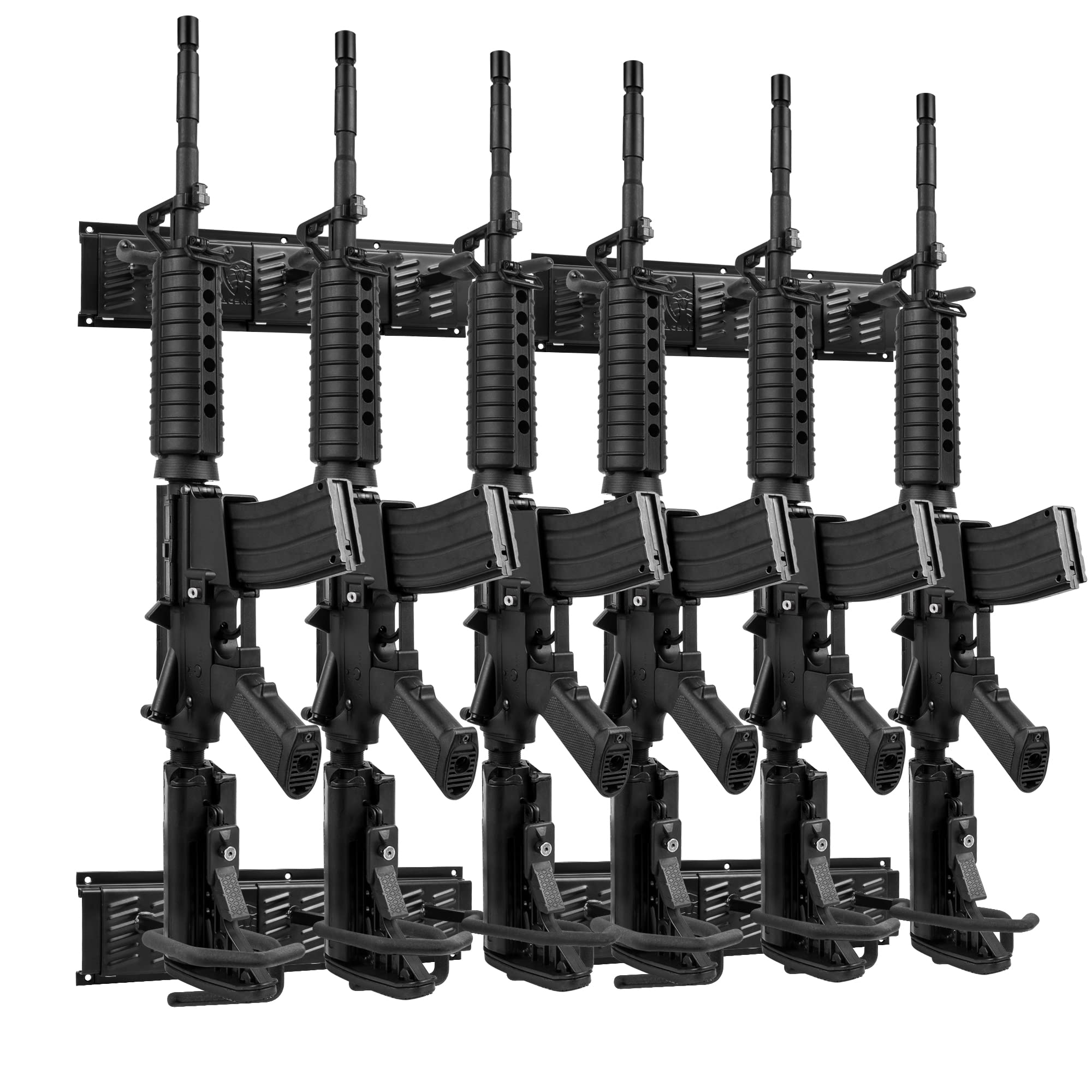 TacSnake Gun Rack Wall Mount Adjustable Rifle Storage Holder with Soft Padding Shotgun Rifle Rack Gun Display Wall Mount Holds up to 150 Lbs
