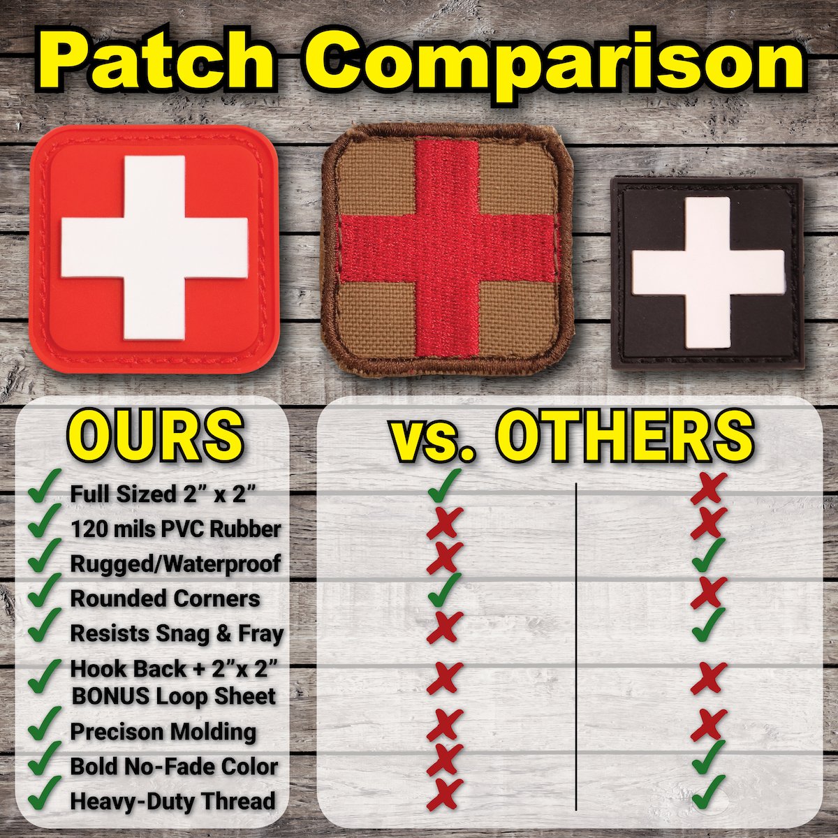 Survival Compass Patch: Desert Tan