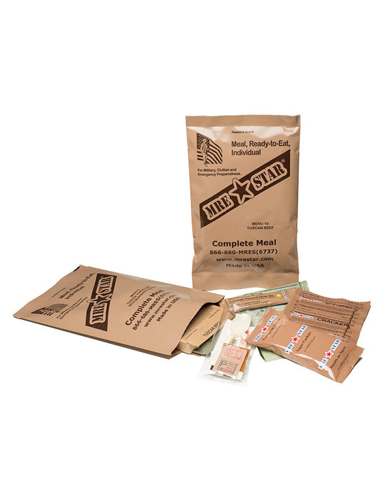 MRE Case Pack with Heaters (12 meals - 1,100 to 1,300 calories per meal)