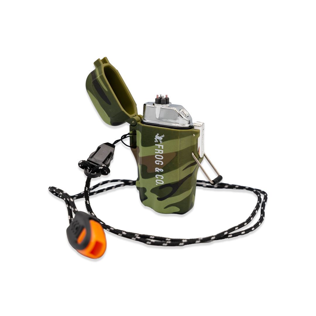 Tough Tesla Lighter 2.0 electric dual arc outdoor waterproof windproof lighter with built-in flashlight and whistle