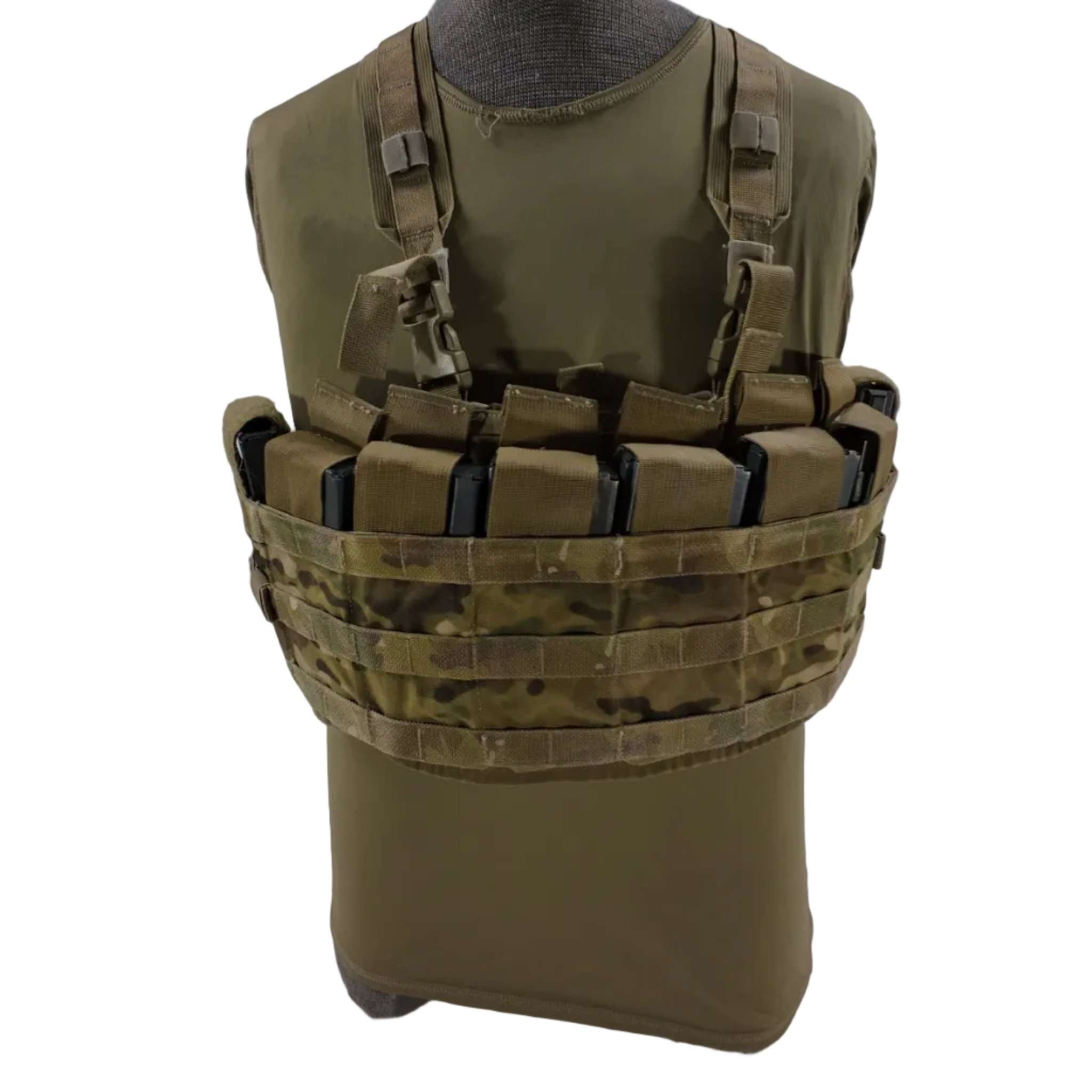 Used U.S. Army Tactical Assault Panel chest rig in OCP with 8 pouches and adjustable harness