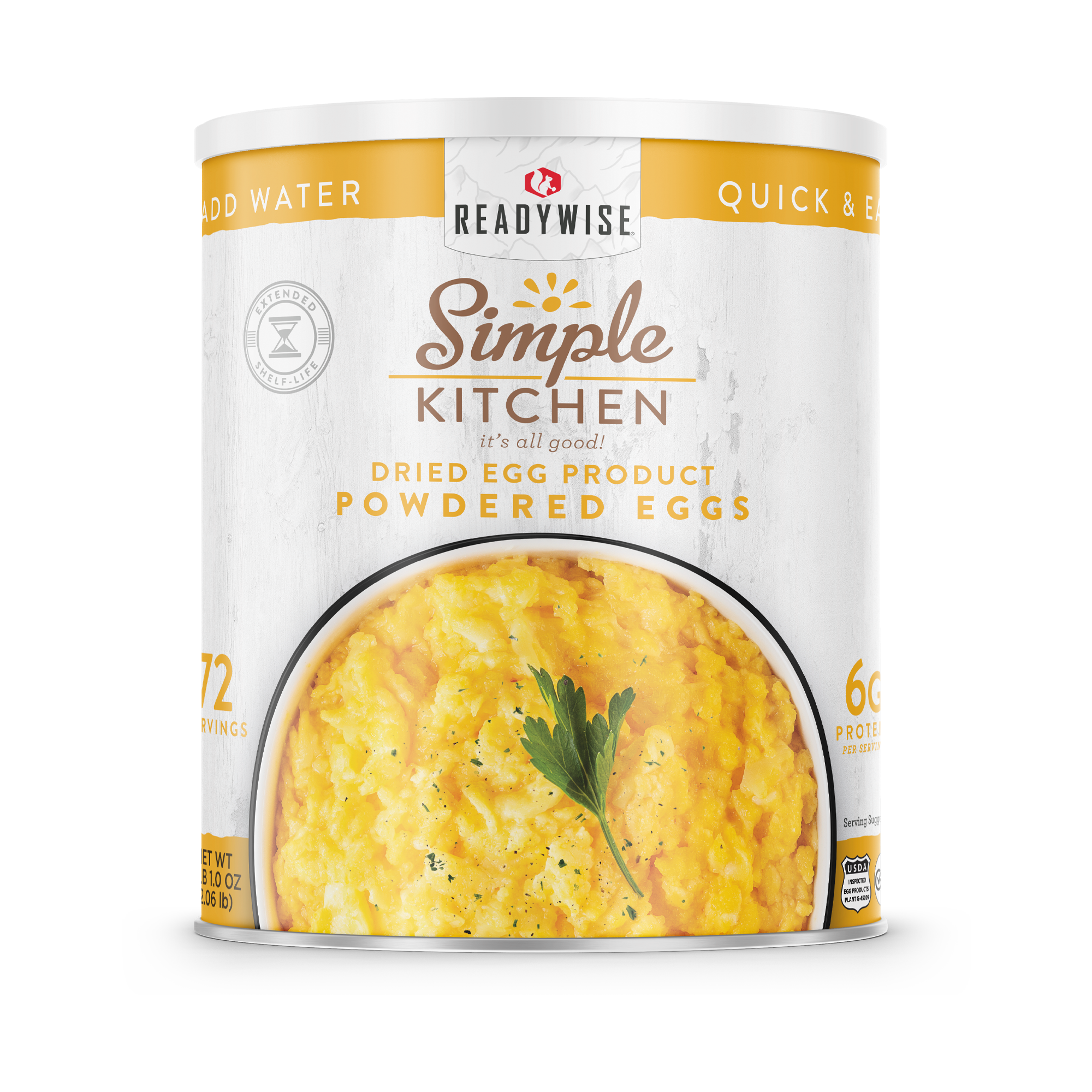 Simple Kitchen Powdered Eggs - 72 Serving Can