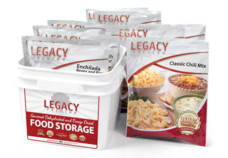 Legacy Food Storage 32 serving gluten free 72 hour emergency food kit in a compact bucket