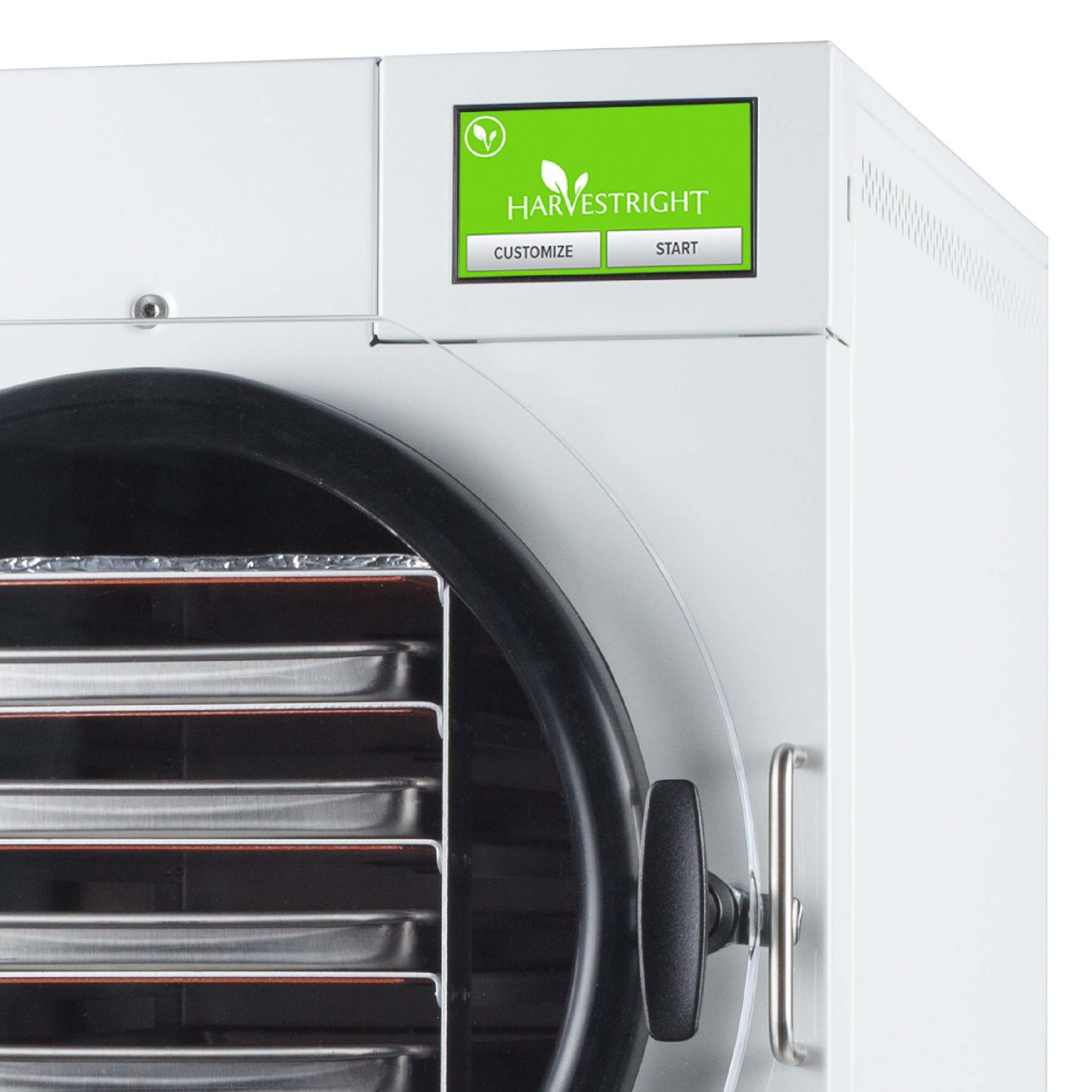 Medium satin white home freeze dryer for residential food preservation