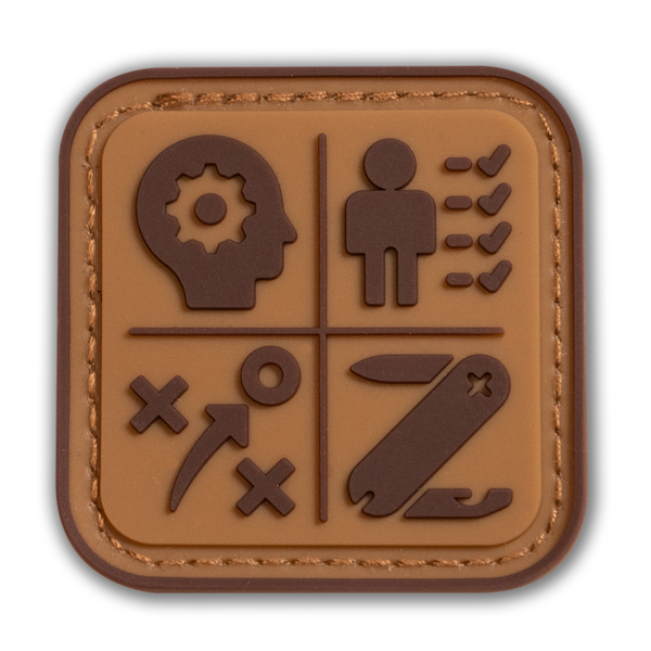 Survival Compass Patch: Orange