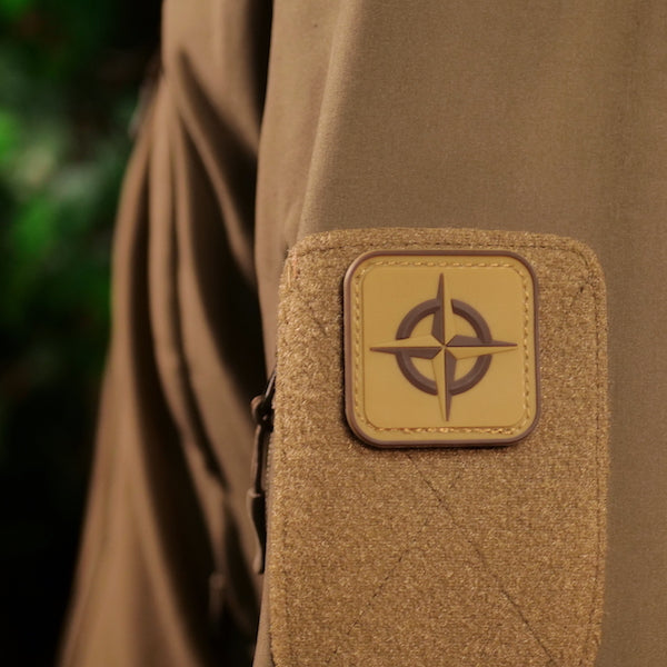 Survival Compass Morale Patch (Orange on Black)