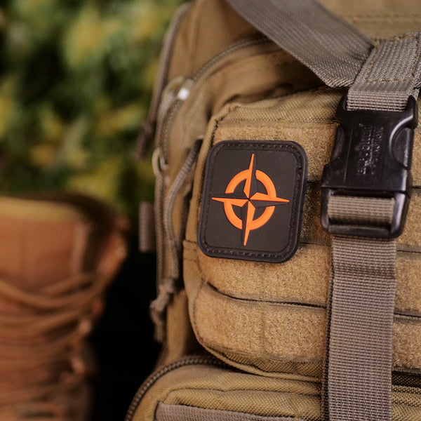 Survival Compass Patch: Orange