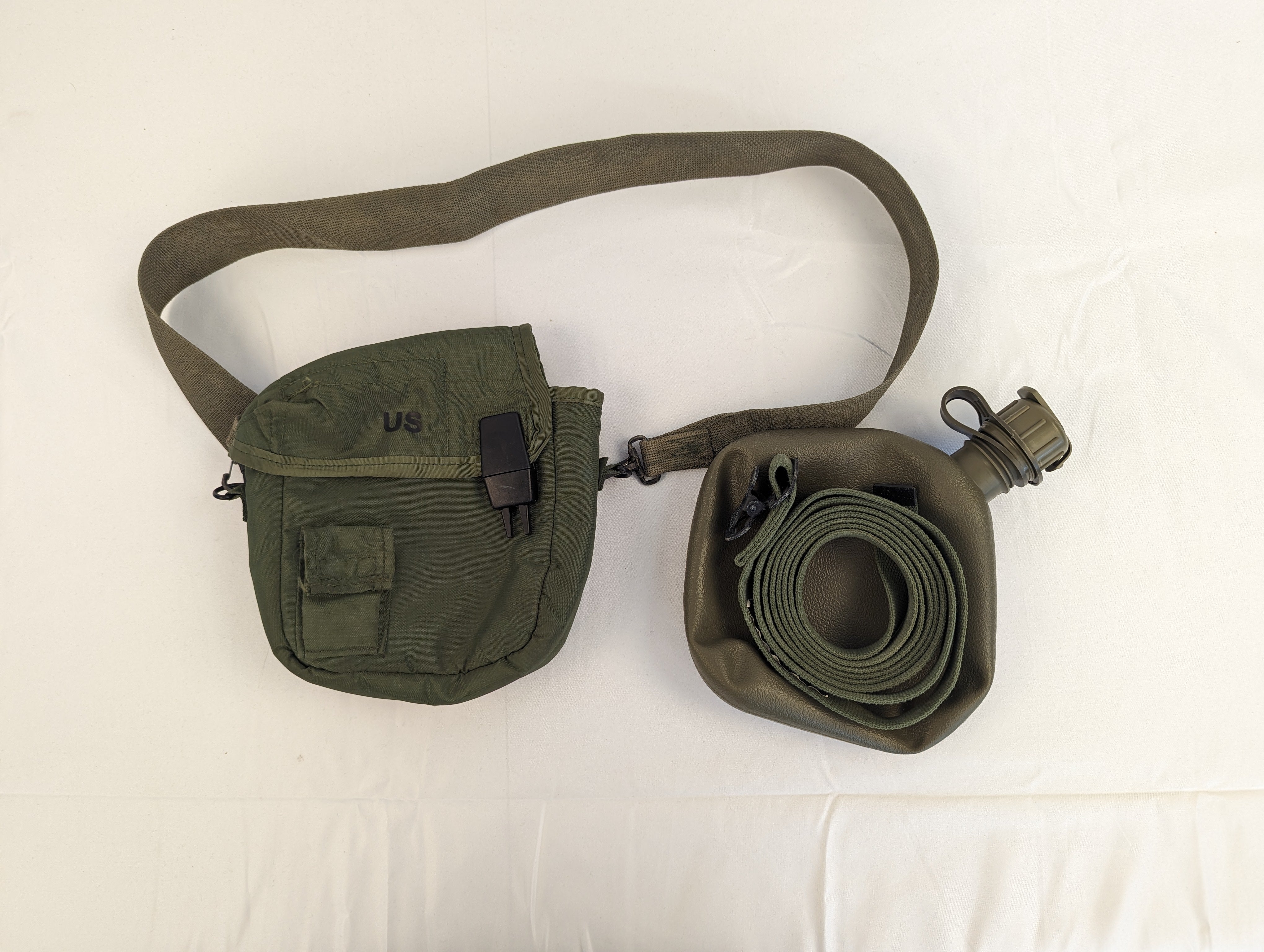 2Qt. Collapsible Water Canteen w/ Water Cover + Sling