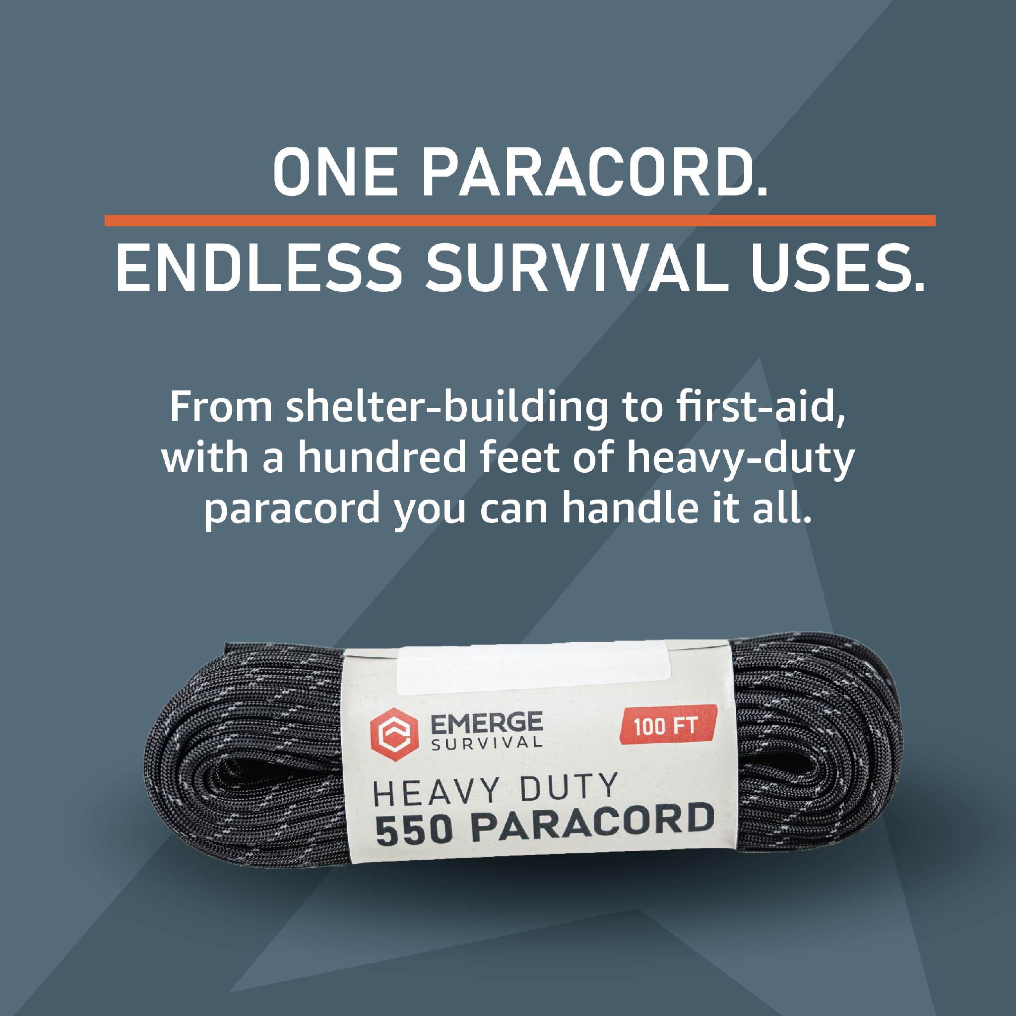 Emerge Survival Heavy Duty Paracord - 100ft. Heavy Duty Paracord - 100ft | Emerge Survival