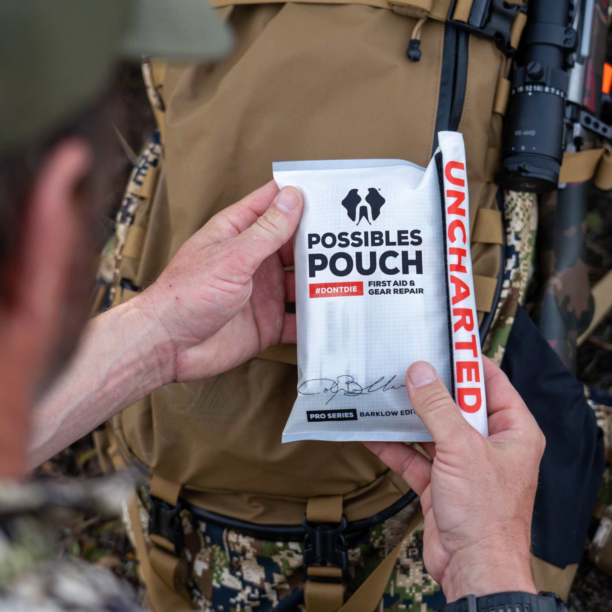 The Possibles Pouch lightweight survival emergency kit with medical supplies and fire-starting tools