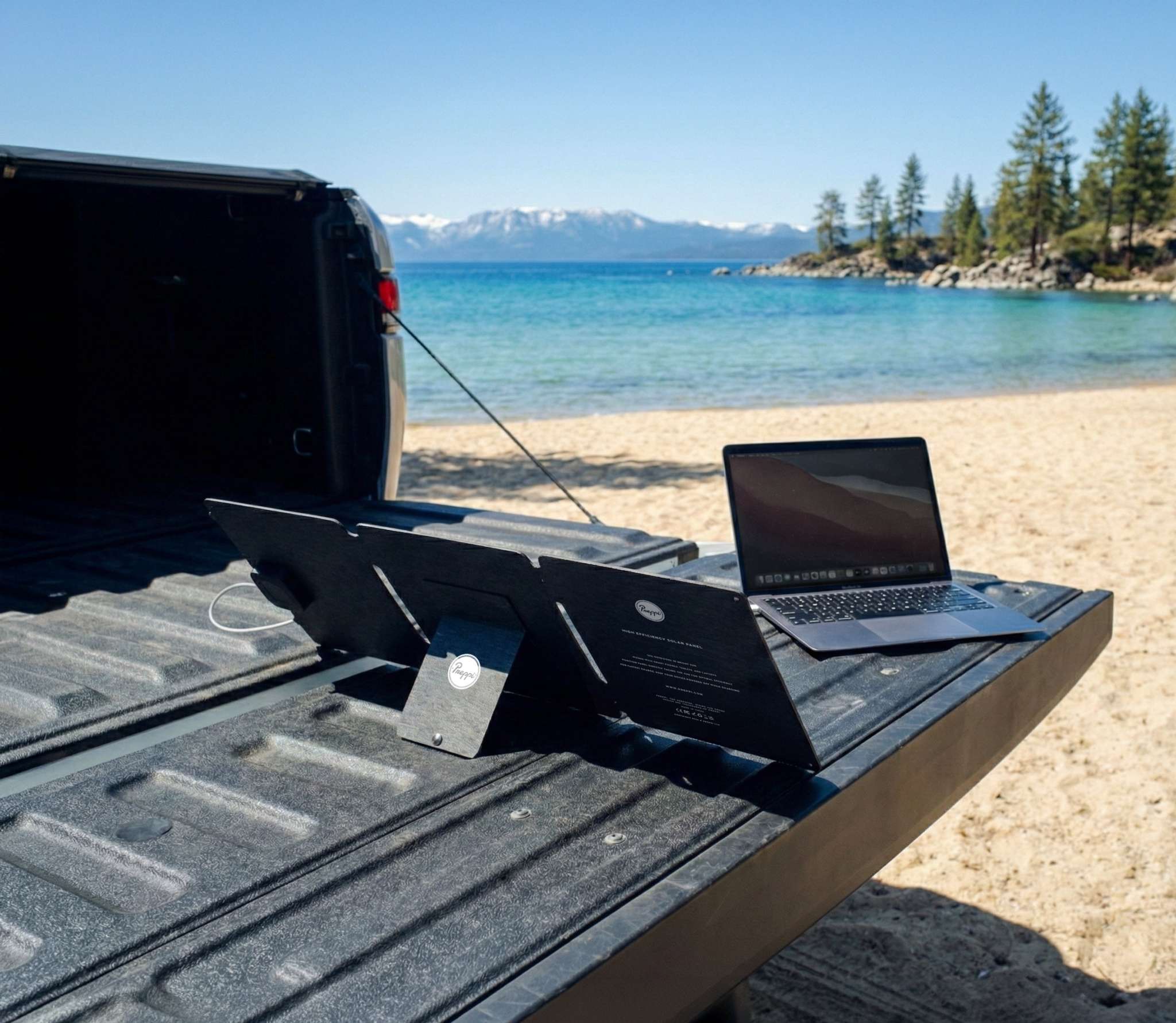 Preppi Solar Laptop & Phone Charger foldable outdoor solar panel with USB-A and USB-C ports