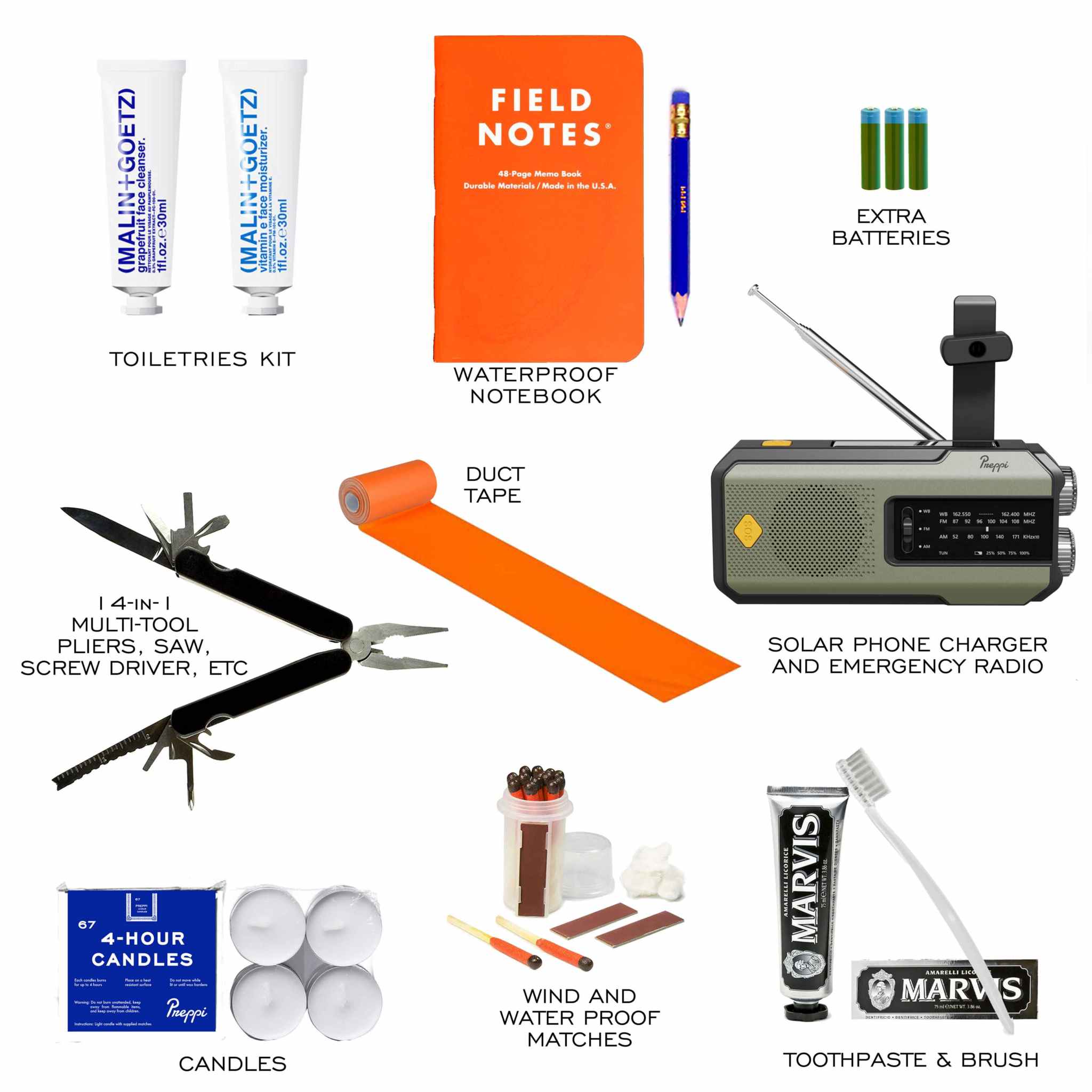 Preppi The Prepster Advanced fireproof backpack with 3-day emergency kit and survival gear