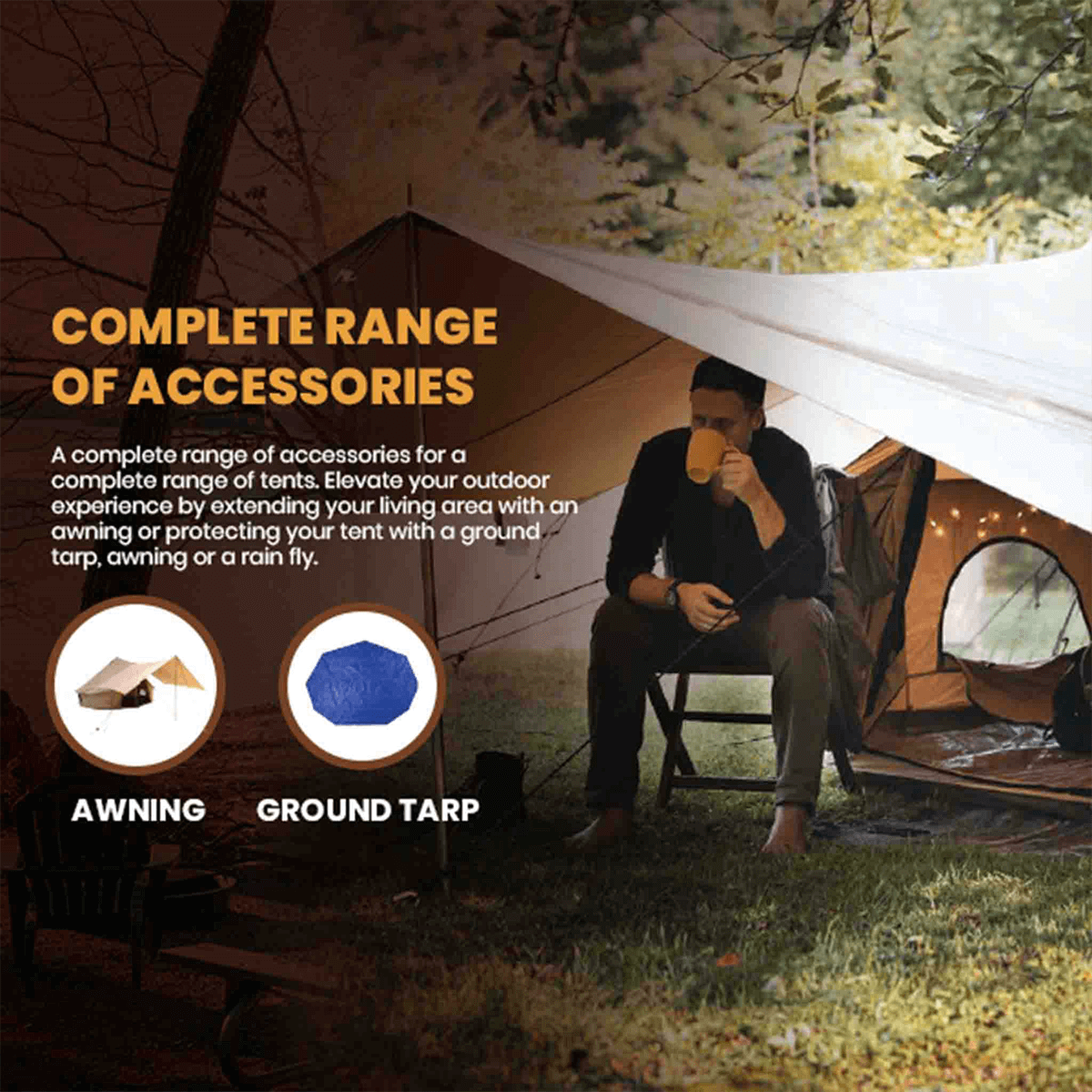 USED - 20' Regatta Bell Tent - Saphhire Blue