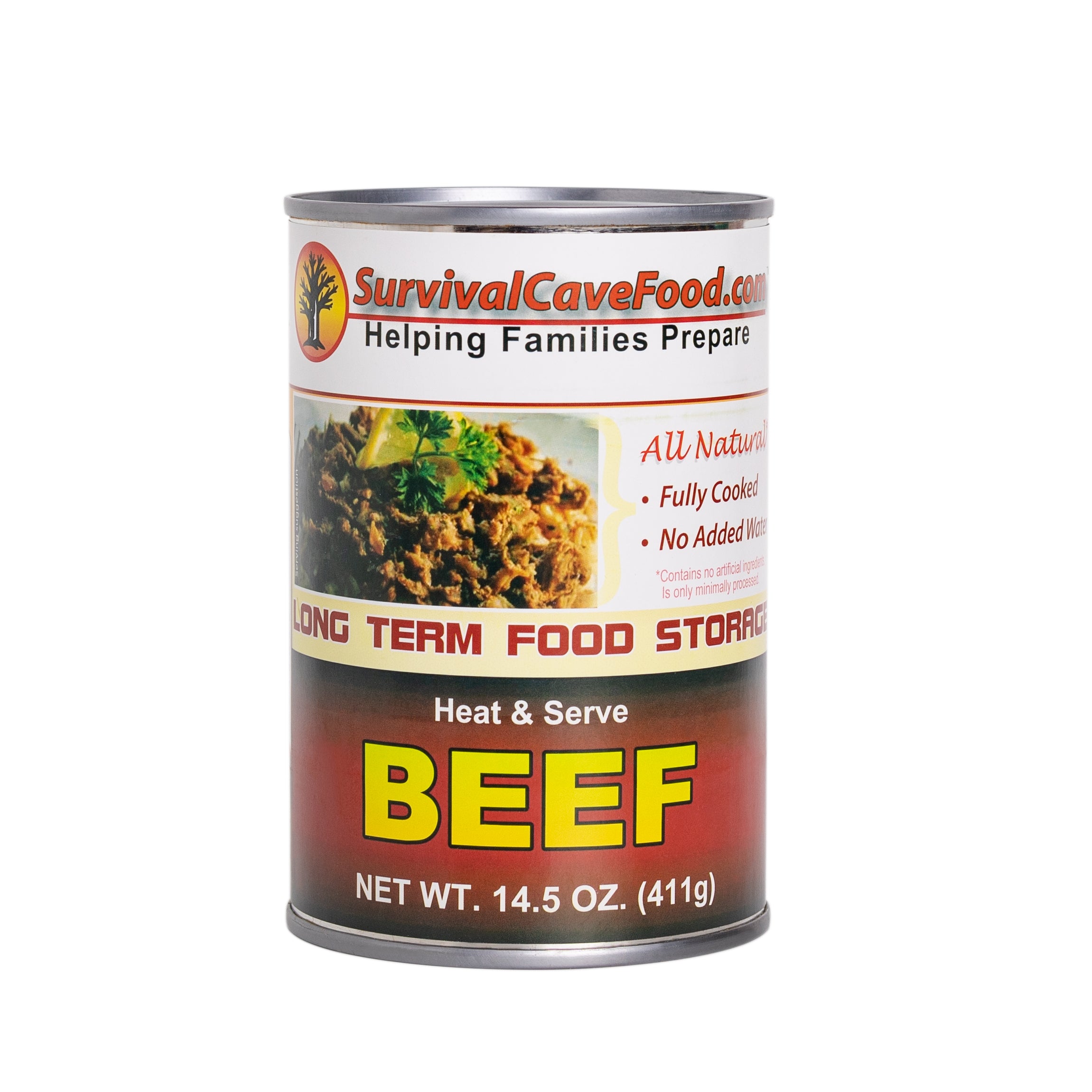Survival Cave Beef 12 – 14.5 oz Cans – Ready to Eat Canned Meat