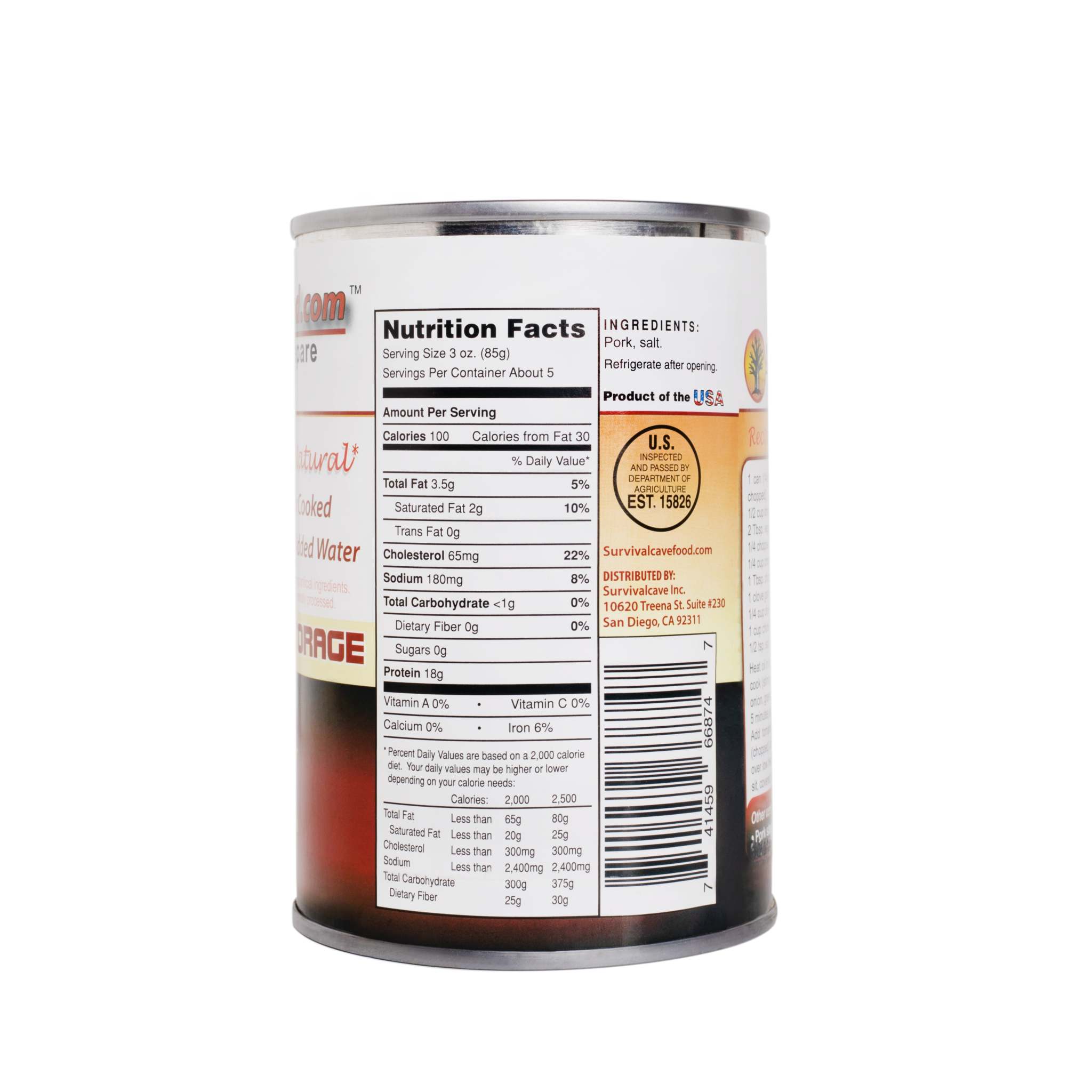 Survival Cave Mixed canned meat case with beef, chicken, turkey, and pork, 12-pack ready-to-eat, long shelf life