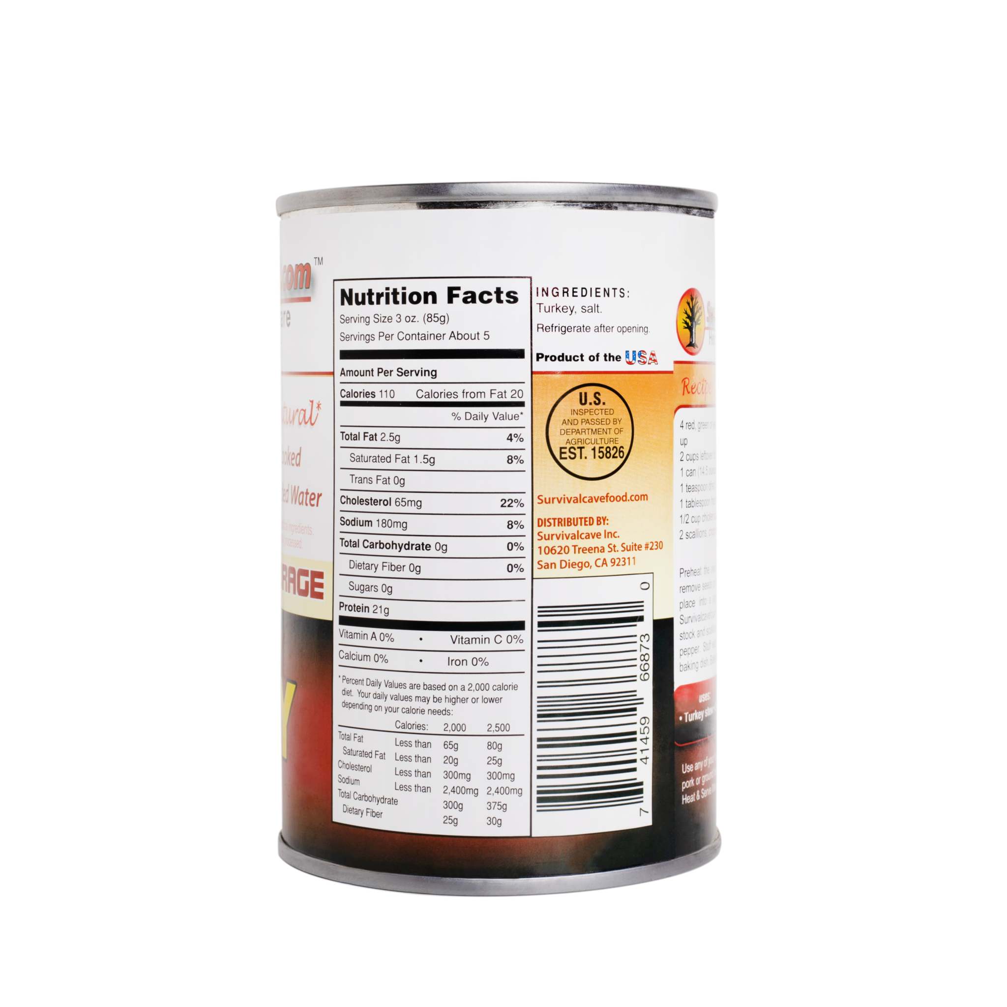 Survival Cave Mixed 12-pack canned beef, chicken, turkey, and pork assortment for long-term food storage