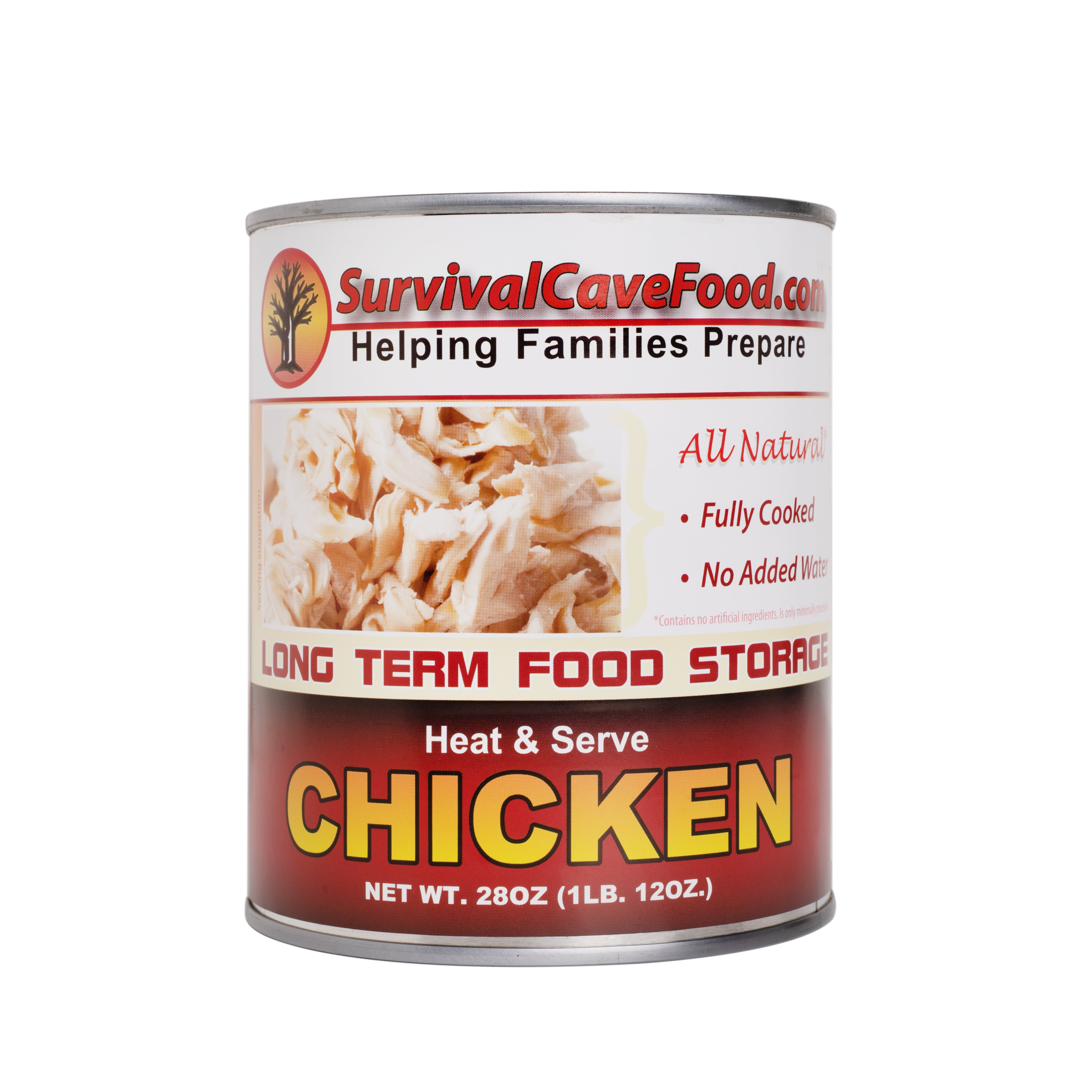 Survival Cave Chicken 12 – 28 oz Cans – Ready to Eat Canned Meat