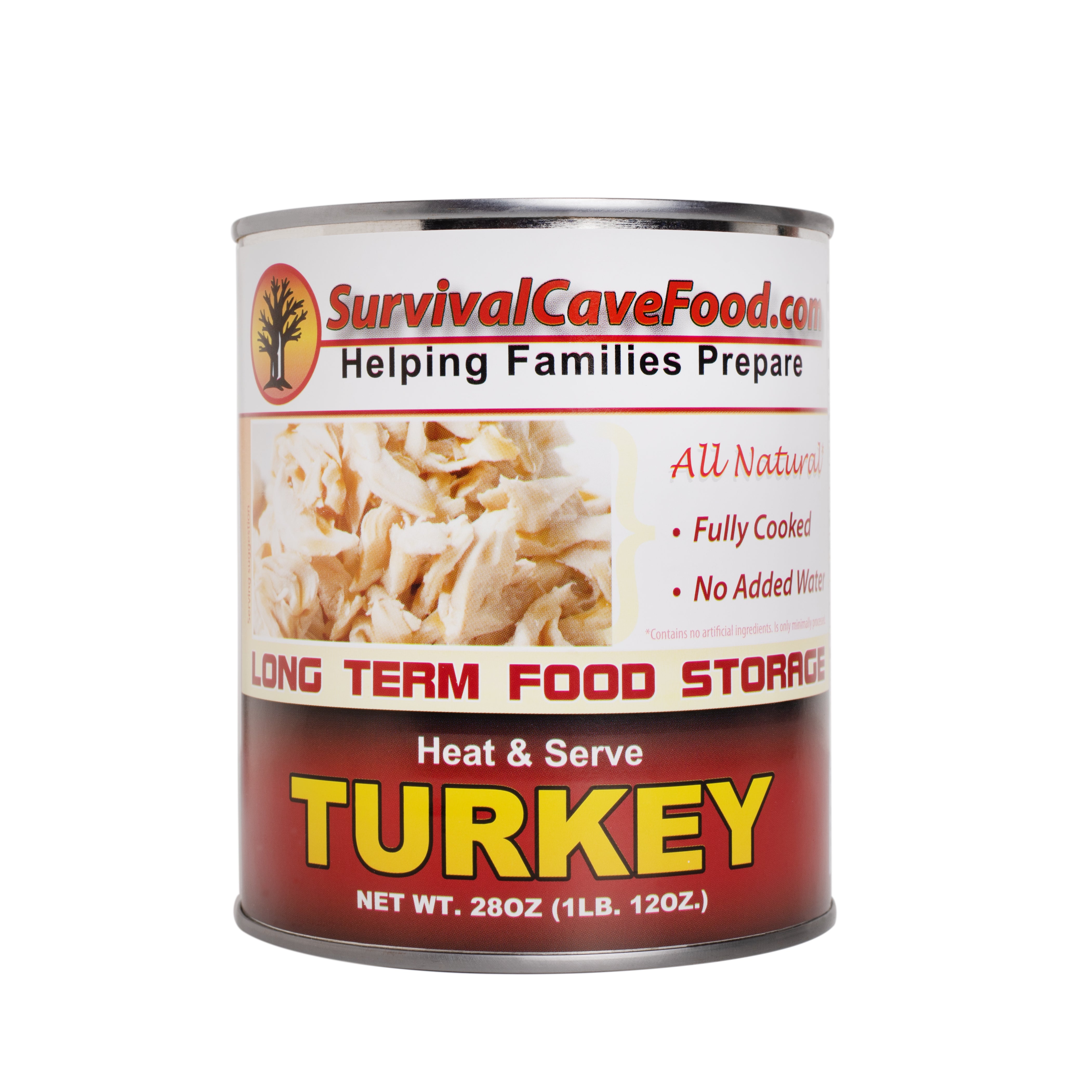 Survival Cave Turkey 12 – 28 oz Cans – Ready to Eat Canned Meat