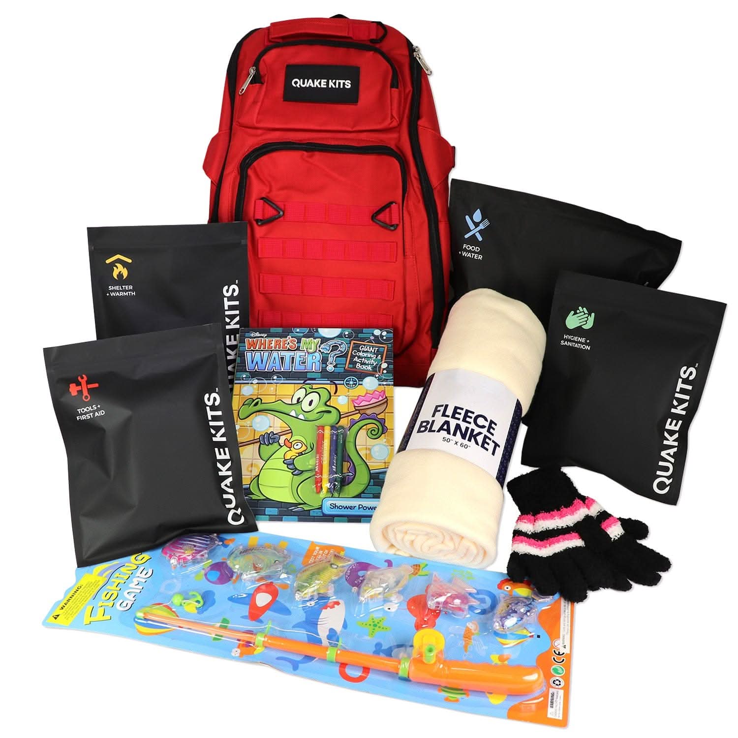quakekits.com Specialized Kits Children's Emergency Kit | Kid-Friendly Survival Backpack Children's Emergency Kit | Kid-Friendly Survival Backpack
